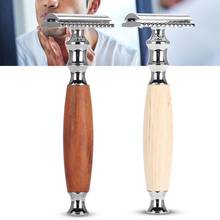 Classic Men Anti-skid Wood Handle Dual Blade Shaver Vintage Style Women Hair Removal Manual Razor Classic Manual Shaving Razor 2024 - buy cheap