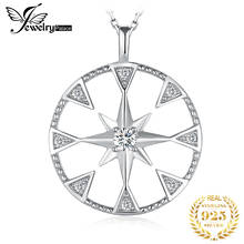 JewelryPalace Star 925 Sterling Silver Cubic Zirconia Pendant Necklace Circle Round Simulated Diamond Pendant Women No Chain 2024 - buy cheap