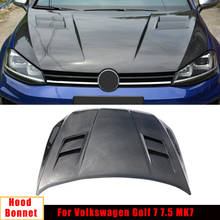 Крышка капота двигателя для Volkswagen Golf 7 MK7 7,5 GTI R VII, углеродное волокно, аксессуары 2014 - 2017 2024 - купить недорого