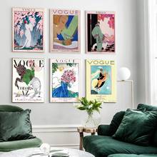 Wall Art Pictures Vintage Cuadros Vogue Figure Quotes Poster And Prints Canvas Painting Women Vintage Posters Decorative Picture 2024 - buy cheap