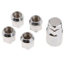 M12X1.5MM Security Anti Theft Sliver For Toyata, for Honda 4pcs Lock Nuts + 1 Key 2024 - buy cheap