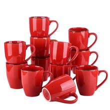 Vancasso Navia Red 4/8/12-Piece Vintage Look Nature Stroneware Ceramic 350ML Tea Coffee Milk Mug Drinkware Drinking Cups Set 2024 - buy cheap