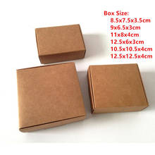 50pcs - Big Size Kraft Paper  DIY Craft Gift  Boxes Handmade Soap Candies Jewelry Accessories Package Boxes 2024 - buy cheap