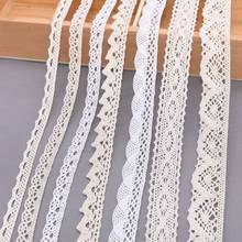 5/10Yards White Cotton Embroidered Lace Trim Ribbons Fabric DIY Handmade Craft Clothes Sewing Accessories Supplies 2024 - buy cheap