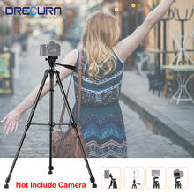 Drecurn-tripé profissional de 140 cm para câmera, suporte em alumínio para celular, tripé com estabilizador dslr e monopé para câmera de vídeo esportiva 2024 - compre barato