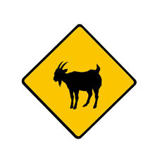 Funny Warning Personality Goat Animal Car Sticker Automobiles Motorcycles Exterior Accessories Reflective Vinyl Decals,14cm*14cm 2024 - buy cheap