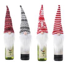 Christmas Wine Bottle Covers Gnomes Wine Bottle Toppers 2024 - buy cheap