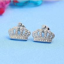 2022 NEW Fashion jewelry New female crown with zircon stud earrings Crystals FromSwarovskis on the new product 2024 - buy cheap