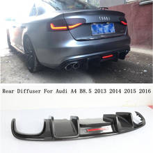 Difusor trasero de fibra de carbono para coche, alerón de alta calidad para Audi A4, B8.5, 2013, 2014, 2015, 2016, accesorios de parachoques con lámpara 2024 - compra barato