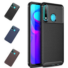 Capa de silicone macio para huawei p30 lite, cobertura completa para honor 20s, textura de fibra de carbono, estojo para pára-choques 2024 - compre barato