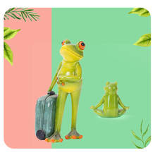 Novelty Craft Resin Frog Statue Sculptures Personalized Collectible Mascot Figurine Indoor Outdoor Garden Decor UD88 2024 - buy cheap