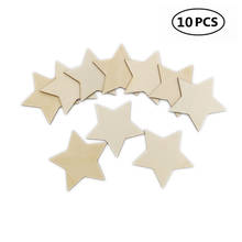 10pcs 80mm Wood Slices Wooden Stars Wood Star Slices Star Embellishments Wedding Crafts Making 2024 - buy cheap