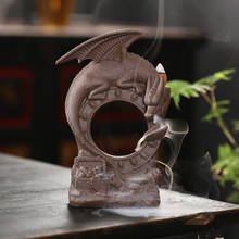 Dragon Backflow Incense Burner Ceramic Zen Buddhism Decoration Waterfall Stick Cone Cense Holder Home Decor Smell Removing Tool 2024 - buy cheap