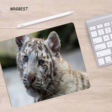 MRGBEST Mouse Pad Small White Tiger Mouse-Pad Rectangle Mice Pads with Nature Softy Eco-friendly Rubber Computer Accessories 2024 - buy cheap