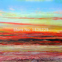 Abstract Seascape Oil Painting Handmade Sunset Landscape Oil Paintings on Canvas for Home Decor Abstract Texture Wall Painting 2024 - buy cheap