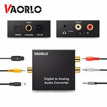 VAORLO-Convertidor de Audio Digital a analógico, decodificador amplificador de señal Coaxial de fibra óptica a adaptador RCA AUX estéreo analógico, 3,5mm 2024 - compra barato