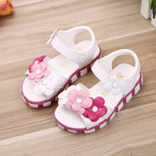Verão crianças sandálias meninas princesa bonita linda flor sapatos crianças sandálias planas rosa do bebê meninas sapatos romanos eur 21-30 2024 - compre barato