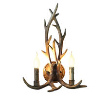 Vintage antler wall lamp for bedside bedroom wall sconce retro stair wall light in hallway corridor living room foyer lobby lamp 2024 - buy cheap