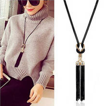 ZHEN TOMOMI Hot Sale Statement Metal Chain Tassel Pendants Long Necklaces For Women Sweater Chain 2021 Charms Fashion Jewelry 2024 - buy cheap