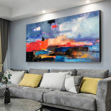 Pintura abstrata à óleo aahh, arte para parede, sem moldura, tela impressa, pôsteres para sala de estar, quarto 2024 - compre barato