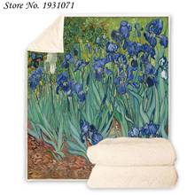 NEW Van Gogh Oil Painting 3D Printed Fleece Blanket for Beds Thick Quilt Fashion Bedspread Sherpa Throw Blanket Adults Kids 13 2024 - buy cheap