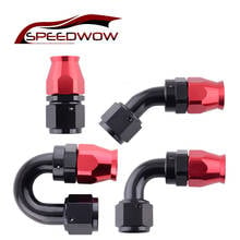 SPEEDWOW AN10 Aluminum Swivel 0/45/90/180 Degree Hose Adapter PTFE Reusable Hose End Fitting Adapter For Oil Fuel Line E85 2024 - buy cheap