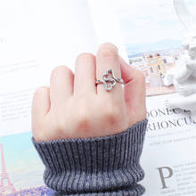 Japão coreano moda anéis 2020 feminino petal único junta anel tibetano tira dois coração amor ajustável anéis presente kjz0411 2024 - compre barato