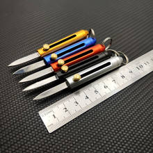 Retractable Sliding Blade Aluminum Alloy Handle Outdoor EDC Pocket Knife Mini multi-function Knife Hand Tools Keychain pendant 2024 - buy cheap