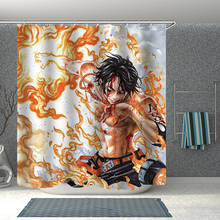 Popular Anime One Piece 3D Print Shower Curtain Polyester Fabric Bathroom Curtain Waterproof Hook Bath Curtain 03 2024 - buy cheap