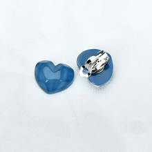 Women Earrings Without Piercing Red Blue Big Heart Ear Clip Earing Non Pierced Resin Jewelry Wedding Party Earring Ear Cuff 2024 - buy cheap