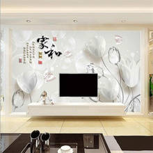 Papel de parede personalizado 3d para quarto, sala de estar, quarto, fundo para parede, pintura decorativa 2024 - compre barato