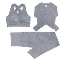 Camo Yoga Set Women Seamless Fitness Yoga Bra Sport Bra Camouflage High Waist GYM Leggings Pants Fitness Suit Workout leggins 2024 - buy cheap