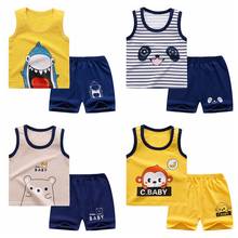 Summer Children's Wear Boy Kids Clothes Toddler Clothes Vest + Shorts Suit Casual Clothes For Little Girls Sets 2024 - buy cheap