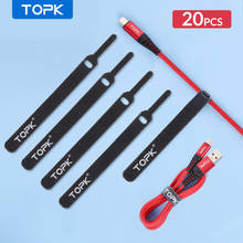 Органайзер для кабелей TOPK, держатель для проводов, USB-кабель, наушники, мышь, Aux-управление, провод 14 см, протектор кабеля для USB Type C Micro 2024 - купить недорого