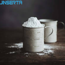 Старинная чашка JINSERTA, железная чашка с принтом на английском языке, домашний контейнер для еды, настольный декор для всякой всячины, реквизит для фотографий 2024 - купить недорого