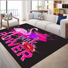 Alfombra de dibujos animados en 3D para niños, tapete de juego con diseño de flamenco negro/rosa, decoración para habitación de niños, para gatear tapete, regalo para juegos infantiles 2024 - compra barato