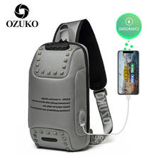 OZUKO Outdoor Usb Charge Shoulder Bag Men Messenger Bags Male Waterproof Sling Chest Bag Boy Travel Bagpack Man Cross Body Bag 2024 - buy cheap