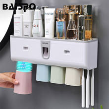 Baispo Wall-Mounted Magnetic Toothbrush Holder Automatic Toothpaste Squeezing with Drawer Household Bathroom Storage Accessories 2024 - buy cheap