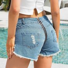 Pantalones cortos vaqueros rasgados para mujer, ropa de playa, Sexy, para Club nocturno 2024 - compra barato