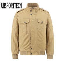 Ursporttech jaqueta masculina de corte justo, casaco bomber resistente masculina de colarinho, roupa externa casual plus size, primavera e outono 2024 - compre barato