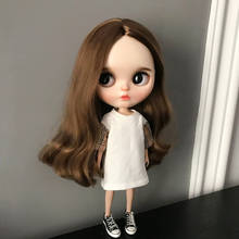 New Blyth Doll Clothing Grid Sleeve T-shirt Dress for ob24,pullip,Blyth,barbies Skirt 1/6 Doll Clothes Accessories 2024 - buy cheap