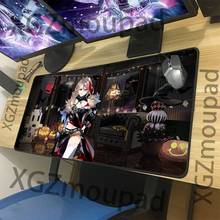 XGZ Diy большой игровой коврик для мыши на заказ с черным замком для девочек, аниме, компьютерный Настольный коврик, скорость, натуральный каучук, нескользящий размер Xxl 2024 - купить недорого
