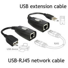 Extensor Ethernet USB 2,0 macho a hembra Cat6 Cat5 Rj45 LAN, repetidor, adaptador, Cable convertidor 2024 - compra barato