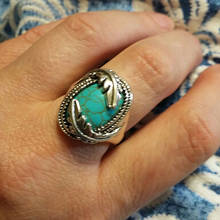 Классическое натуральное большое овальное кольцо с зеленым камнем Бохо пляжное серебряное кольцо с листьями лозы обручальное кольцо модное ювелирное изделие для женщин 2024 - купить недорого
