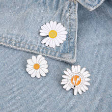 GraceAngie 1pc zinc alloy metal daisy flower brooch drop oil brooch pin drip badge new trendy brooches jewelry accessory 2024 - buy cheap