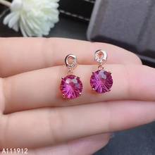 KJJEAXCMY fine jewelry natural pink topaz 925 sterling silver women earrings new Ear Studs support test beautiful 2024 - buy cheap