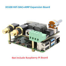 Плата расширения X5500 HiFi DAC + AMP, поддержка X872/X710/X850/X860, совместима с Raspberry Pi 4B/3B +/3B 2024 - купить недорого