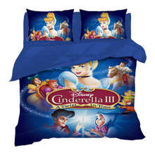 3D Disney Bedding Twin Size Cinderella Princess Quilt Duvet Covers Set for Girls Bedroom Decor Queen Coverlets King Home Textile 2024 - buy cheap