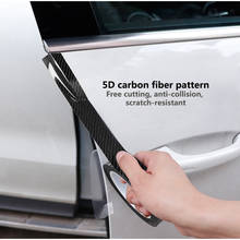 Tira protectora de fibra de carbono para coche, cinta antiarañazos para puerta, Nano pegatinas, película de protección contra rasguños, DIY, 3CM 2024 - compra barato