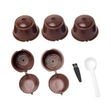 5pcs Coffee Filter Basket Capsules Reusable Refillable Nescafe Capsule Cup Coffee Machine Cafe Dolce Gusto Capsule Spoon Brush 2024 - buy cheap